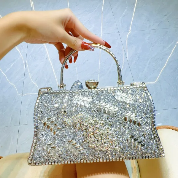 Luxury full diamond hand-held crossbody bag